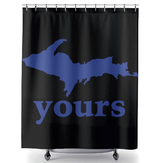 Up Your Vector Funny Upper Peninsula Shower Curtains