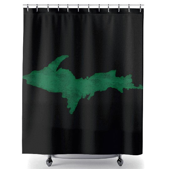 Distressed Vintage Upper Peninsula U.P. Shower Curtains Shower Curtains