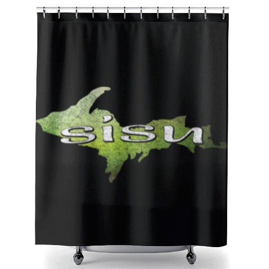 U.P. SISU Upper Peninsula Michigan Finland Finnish Shower Curtains