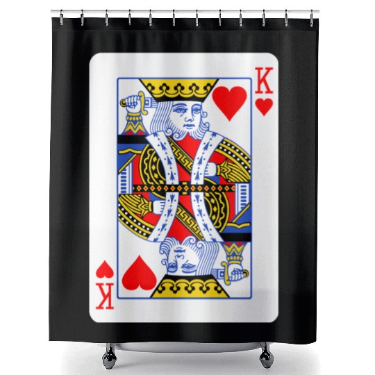 King Of Hearts Couple Shower Curtains