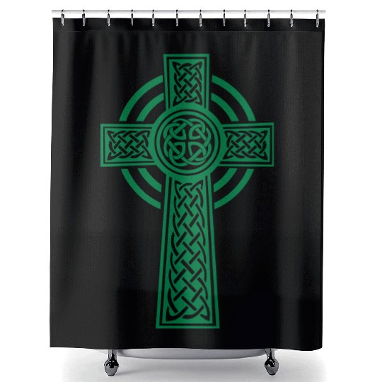 Celtic cross Shower Curtains