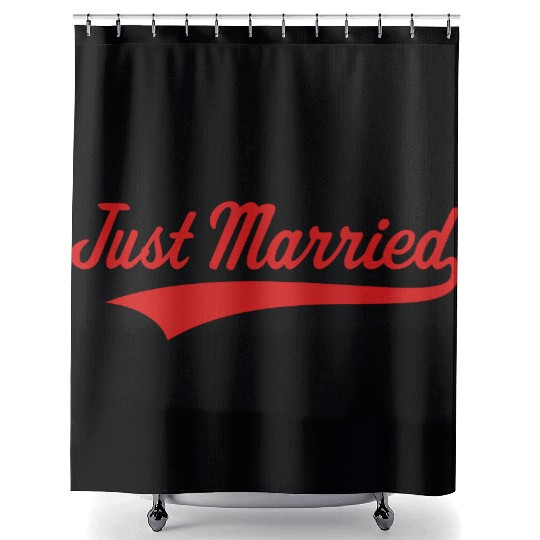 Just Married (Marriage / Wedding) Shower Curtains