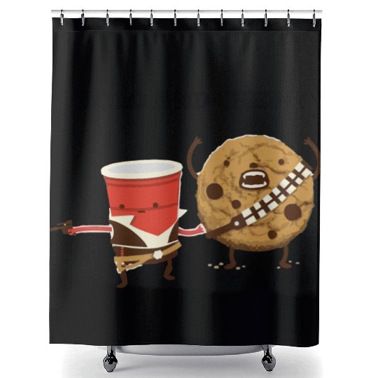 Funny star wars han solo and chewbacca Shower Curtains