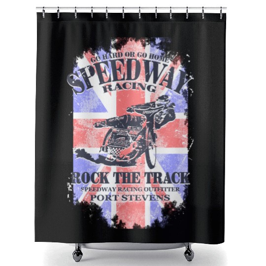 UK Speedway Racing Shower Curtains