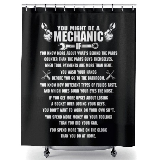 Mechanic mechanic mechanical heart tattoo anime Shower Curtains