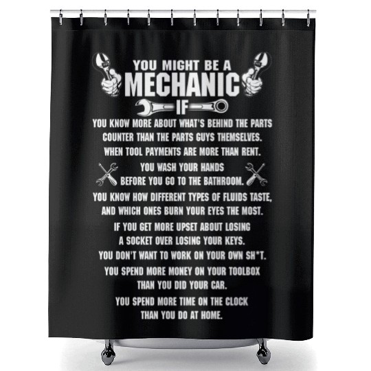 Mechanic mechanic mechanical heart tattoo anime Shower Curtains