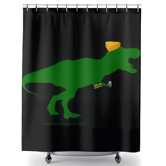 Cheesehead Cheeseheadasaurus Packers Dinosaur Shower Curtains