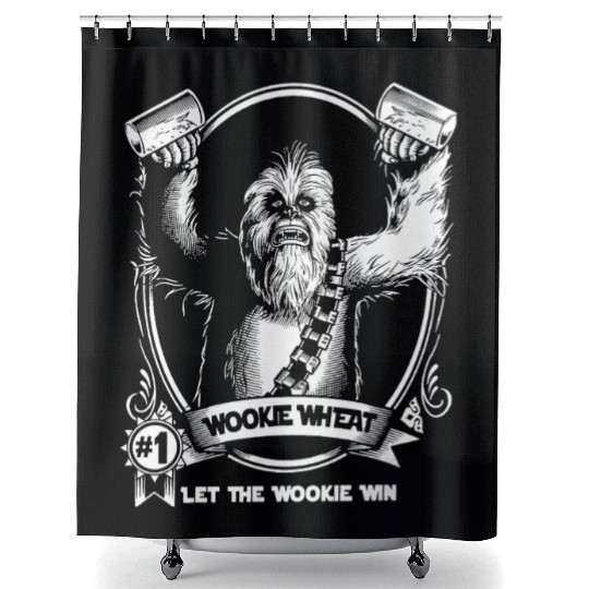 Chewbacca Wookiee - Let the wookie win Shower Curtains