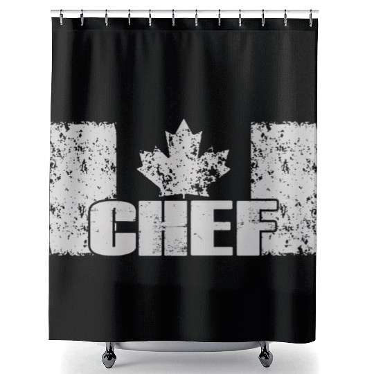 chef- canadian chef Shower Curtains