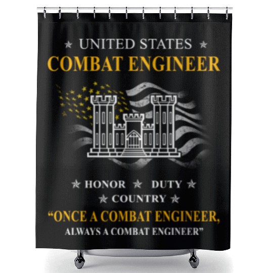 combat engineer, us army combat engineer, army com Shower Curtains