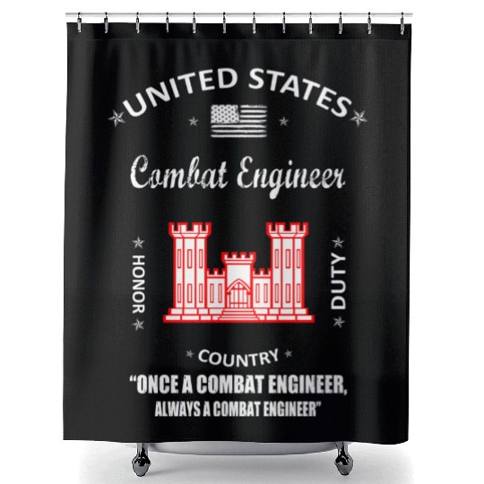 combat engineer, us army combat engineer, army com Shower Curtains