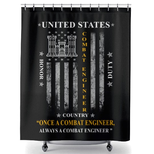 combat engineer, us army combat engineer, army com Shower Curtains