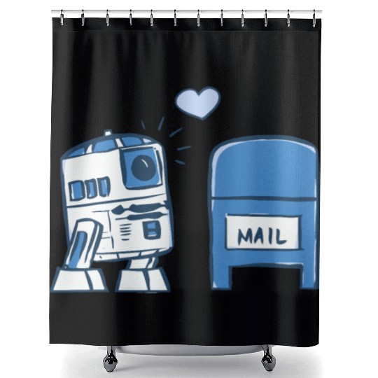 Funny Star Wars r2d2 comic Shower Curtains