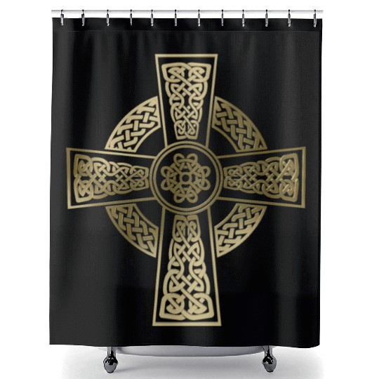 Celtic cross Shower Curtains