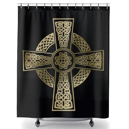 Celtic cross Shower Curtains