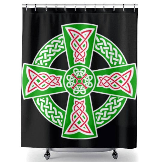 Celtic cross Shower Curtains