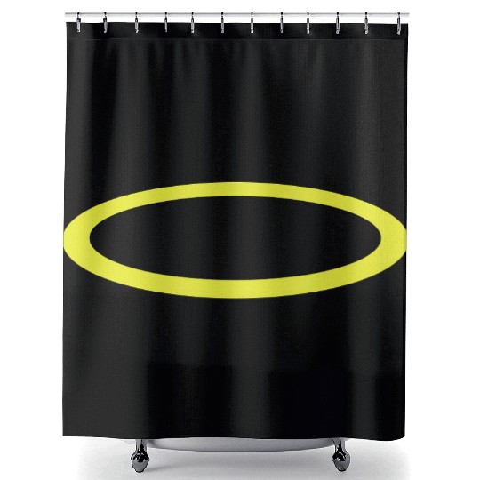 halo - circle Shower Curtains