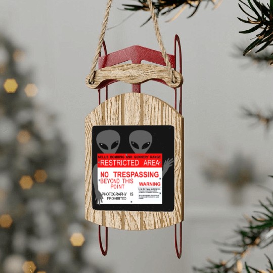 Greys Area 51 Sled Ornaments
