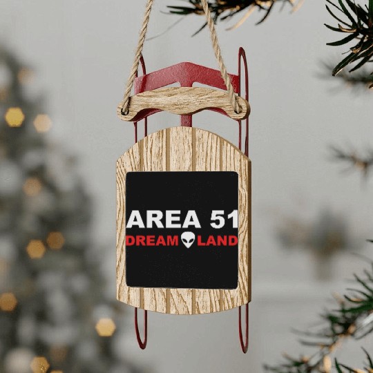 Area 51 Dreamland Sled Ornaments