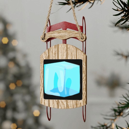 Ice Cube Sled Ornaments