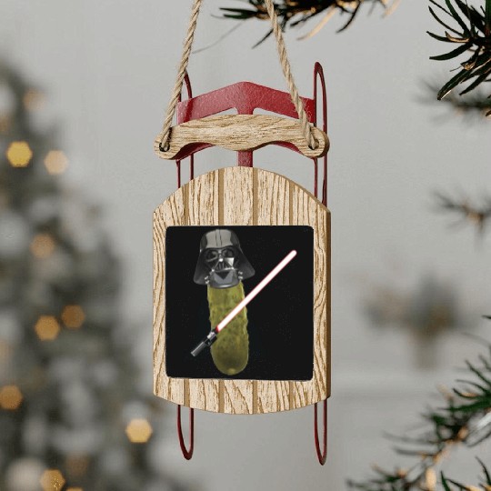 Darth Pickle Sled Ornaments