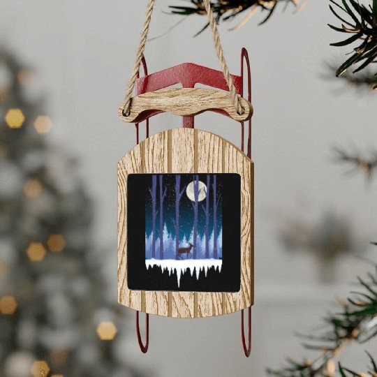WINTER Sled Ornaments