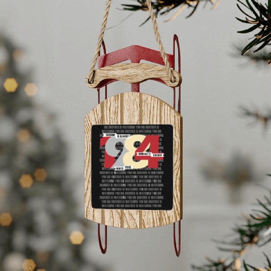 George Orwell - Nineteen Eighty-Four Sled Ornaments