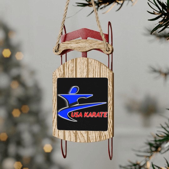 Team USA Karate Sled Ornaments