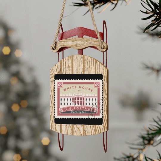 Countries Flags Sled Ornaments