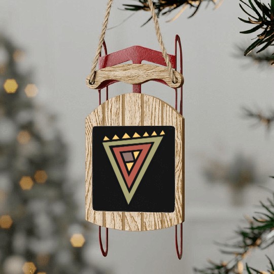 Native American Symbol Sled Ornaments