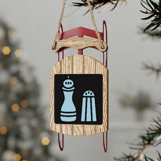 pepper grinder salt shaker Sled Ornaments