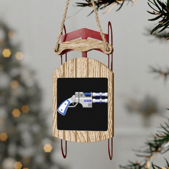 sci fi gun Sled Ornaments