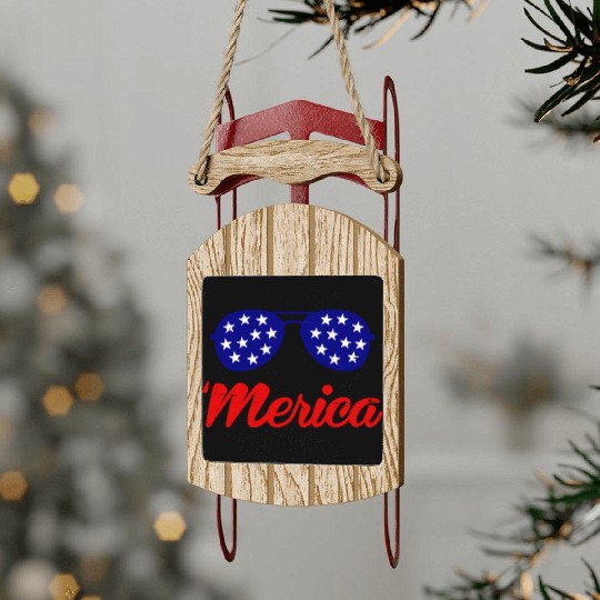 'Merica Sled Ornaments