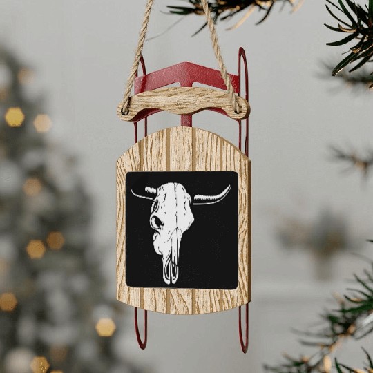 buffalo skull Sled Ornaments