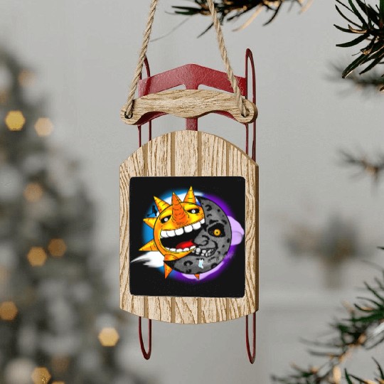 Sun & Moon Sled Ornaments