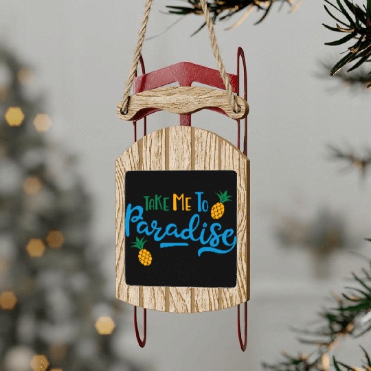 paradise Sled Ornaments