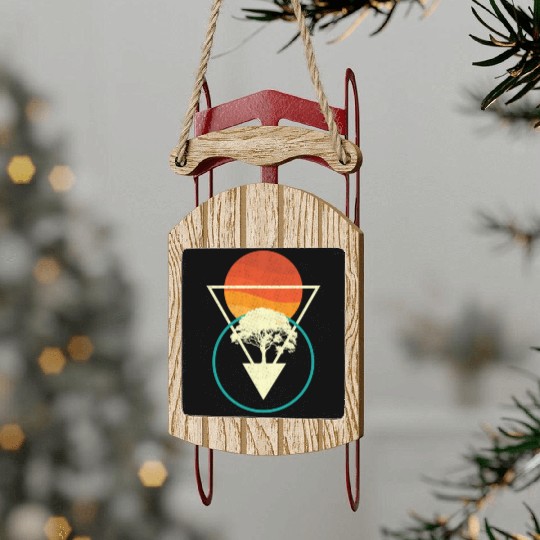 Nature Geometric, Sun Tree Geometric Sled Ornaments