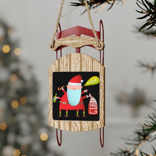 Santa Claus Sled Ornaments