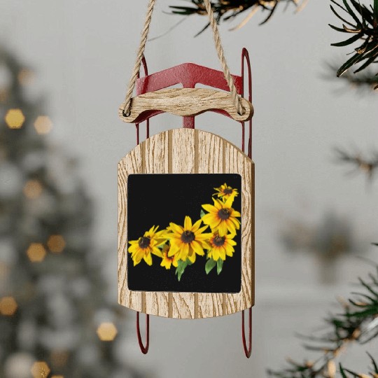 flowers lilies tulips orchids sunflower dahlia ger Sled Ornaments