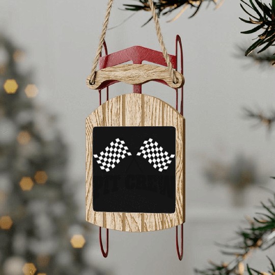 Pit Crew Racing Team Sports Racers Track Pit Stops Sled Ornaments