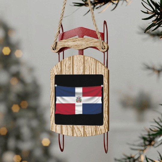 flag dominican republic Sled Ornaments
