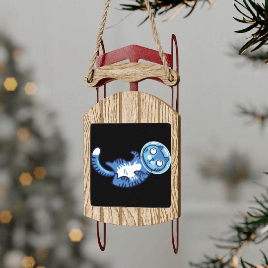 Space cat Sled Ornaments