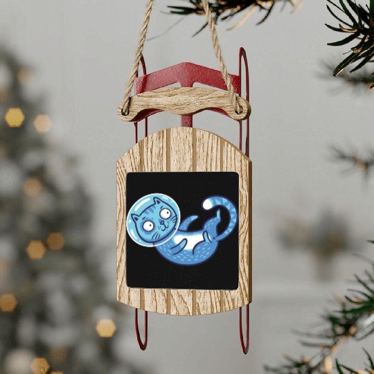 Space cat Sled Ornaments