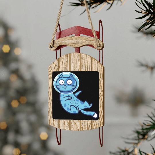 Space cat Sled Ornaments