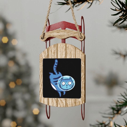 Space cat Sled Ornaments