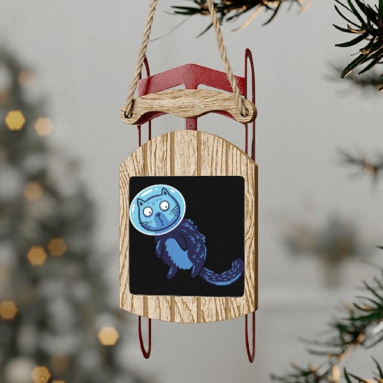 Space cat Sled Ornaments
