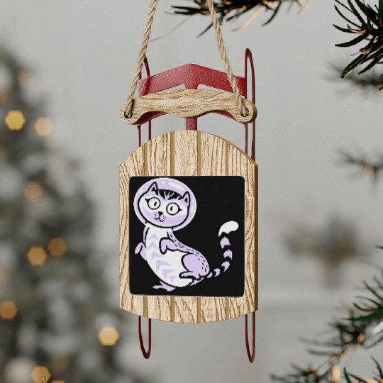 Space cat Sled Ornaments