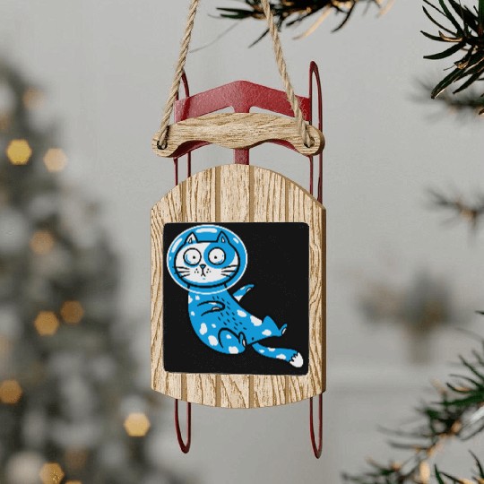 Space cat Sled Ornaments