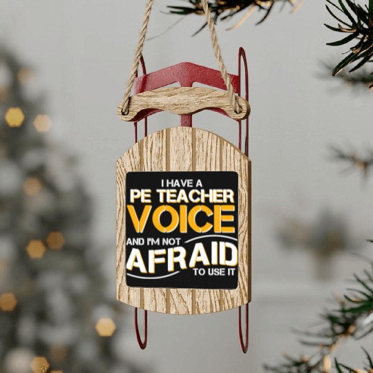 I Have Physical Education Teacher Voice Sled Ornaments