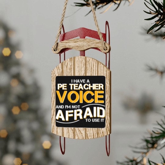 I Have Physical Education Teacher Voice Sled Ornaments